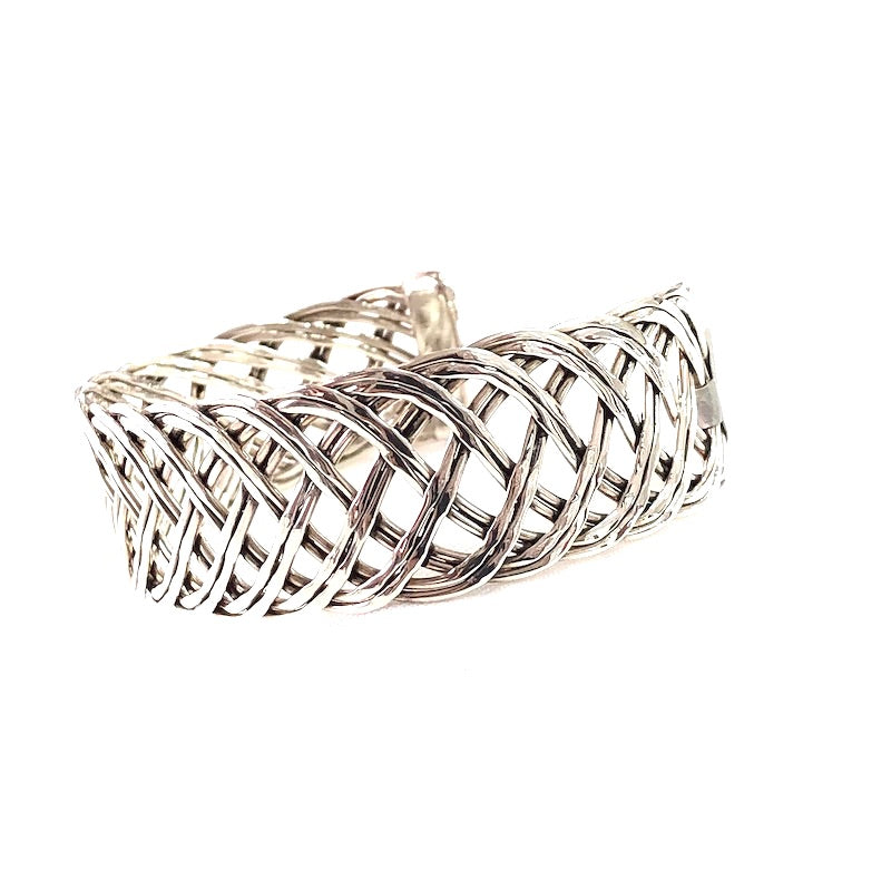 Braided Strings Pattern Design Cuff Bracelet
