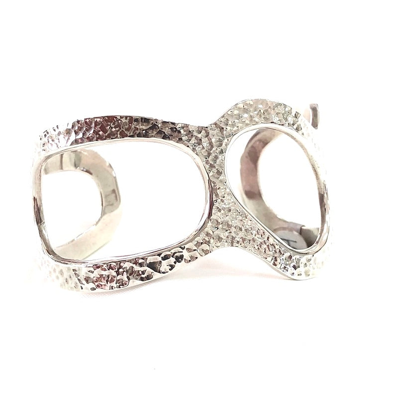 Beautiful Carved Hammered Cuff Bracelet