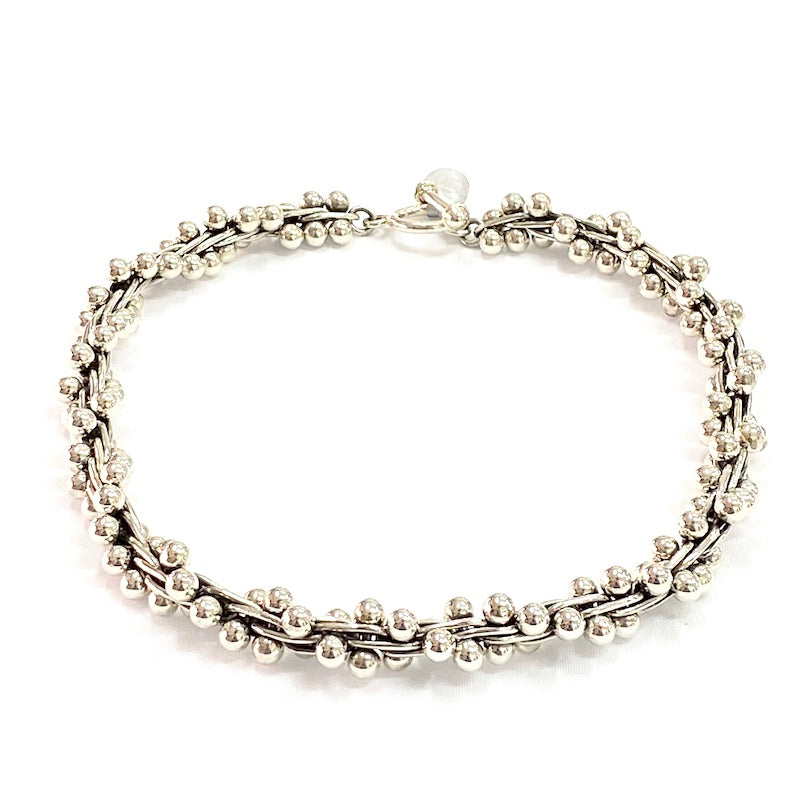 Elegant Silver Pearls Design Necklace