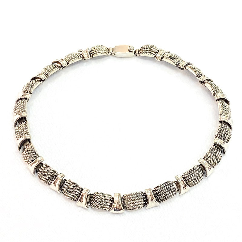 Elegant Braided & Plain Links Necklace