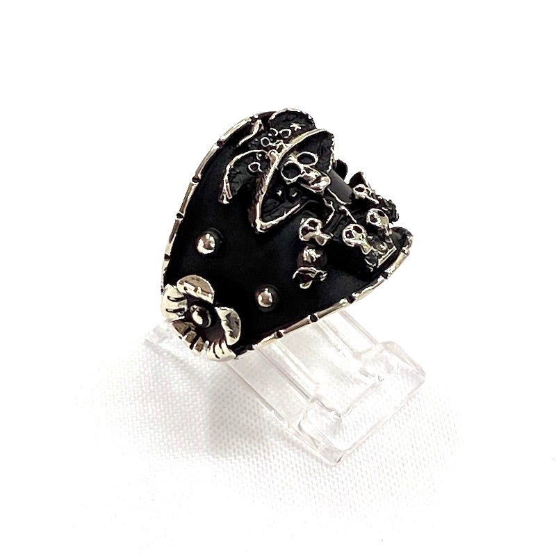 Beautiful Catrina & Sugar Skulls Silver Ring