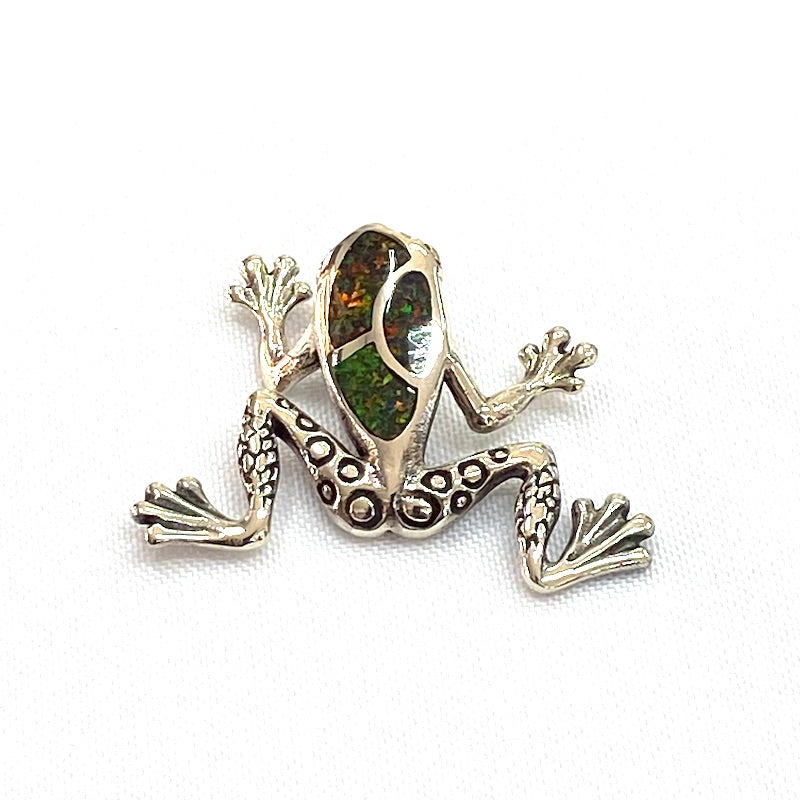 Beautiful Red Opal Frog Design Pendant