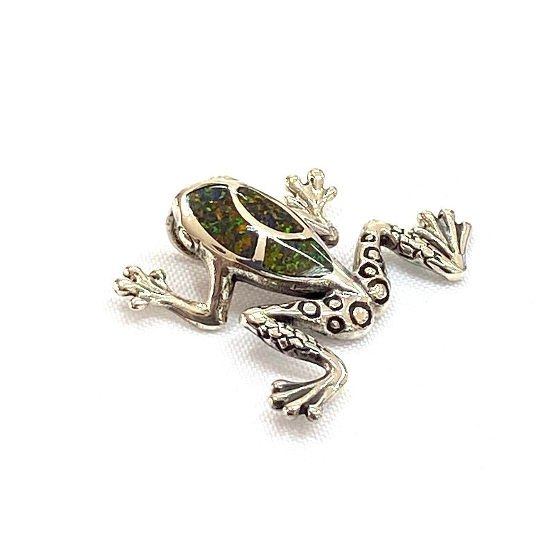 Beautiful Red Opal Frog Design Pendant