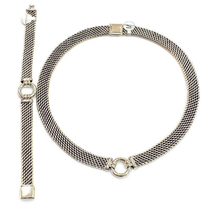 Elegant Flat Braided & Center Ring Design Set