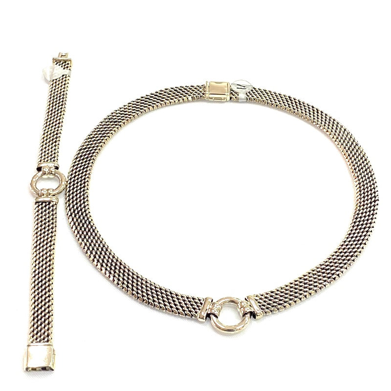 Elegant Flat Braided & Center Ring Design Set