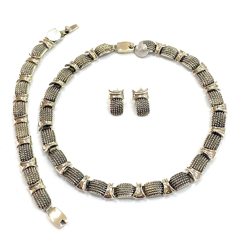 Elegant Braided & Plain Links Set