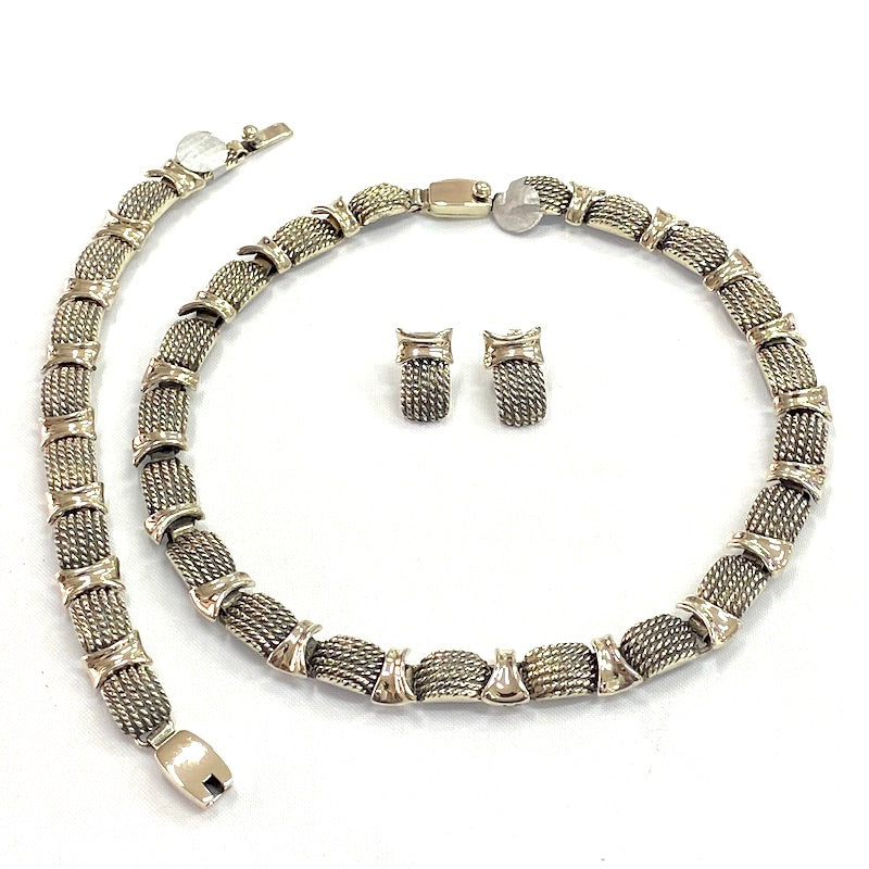 Elegant Braided & Plain Links Set