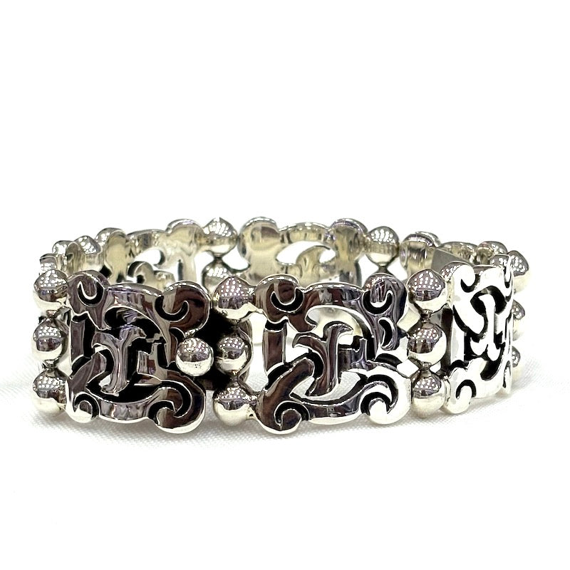 Stunning Vintage Style Silver Bracelet
