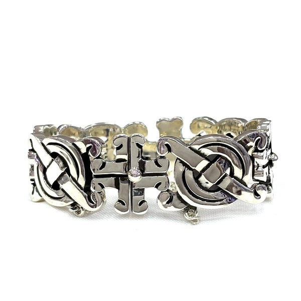 アクセサリー 2000s Antique Design Silver Bracelet Vintage Sterling Silver Dutch Buttons Zeeland Filigree