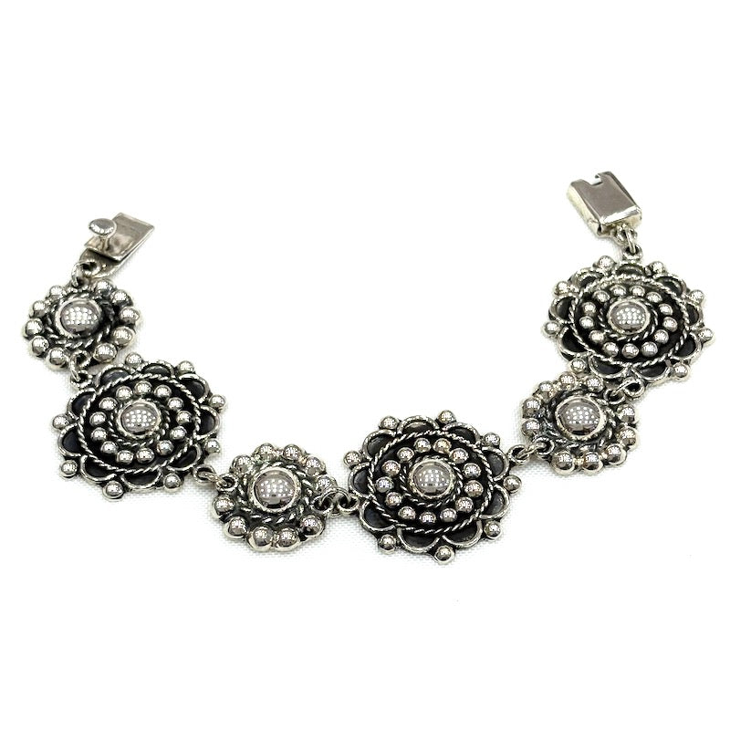 Classic Vintage Style Silver Bracelet