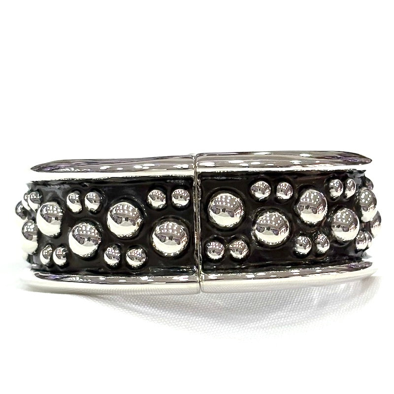 Gorgeous Silver Dots Cuff Bangle Bracelet