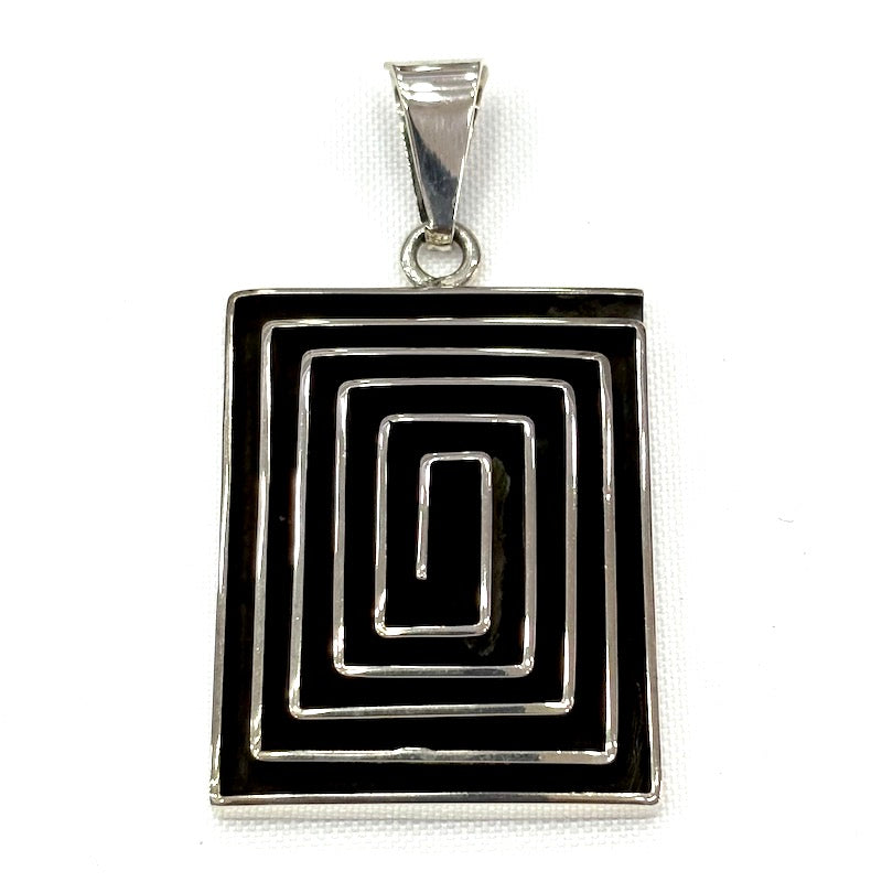 Large Square Maze Design Pendant