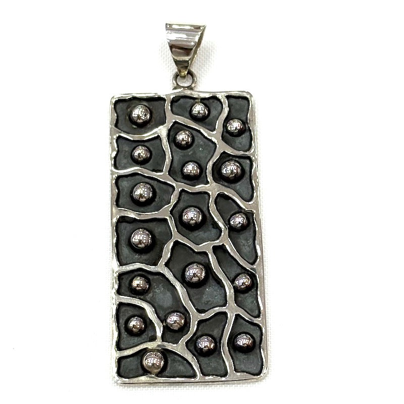 Beautiful Beads/Stripes Rectangular Pendant