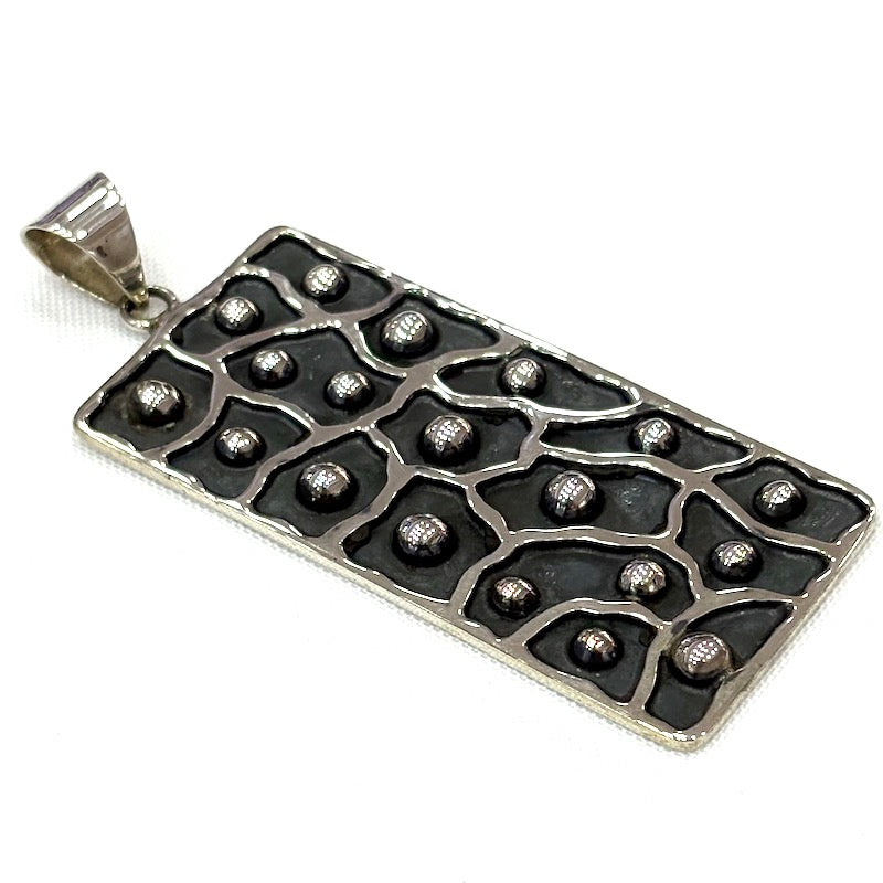 Beautiful Beads/Stripes Rectangular Pendant