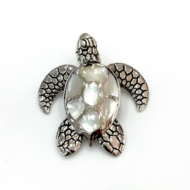 Beautiful Mother of Pearl Turtle Pendant