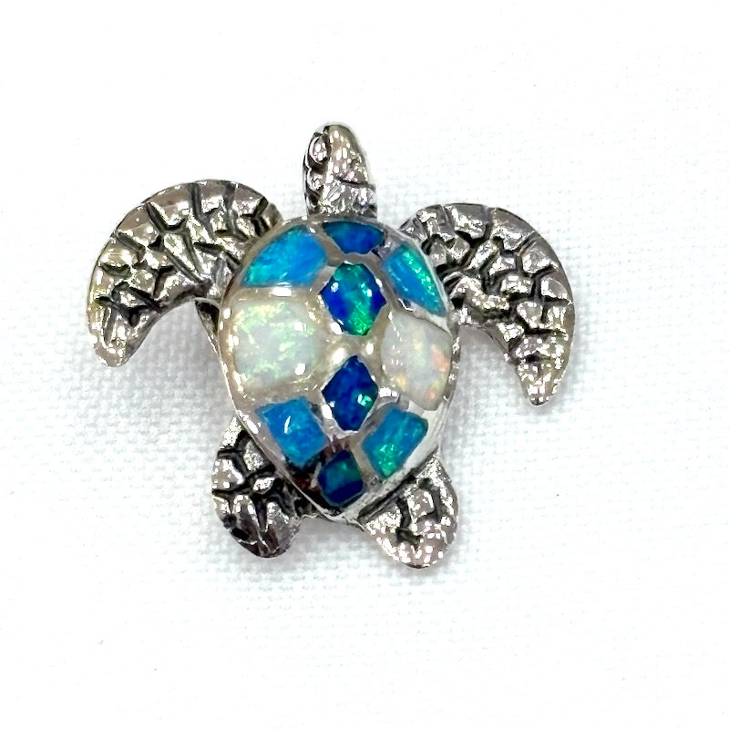 Beautiful Small Size Turtle Pendant w/ Opal