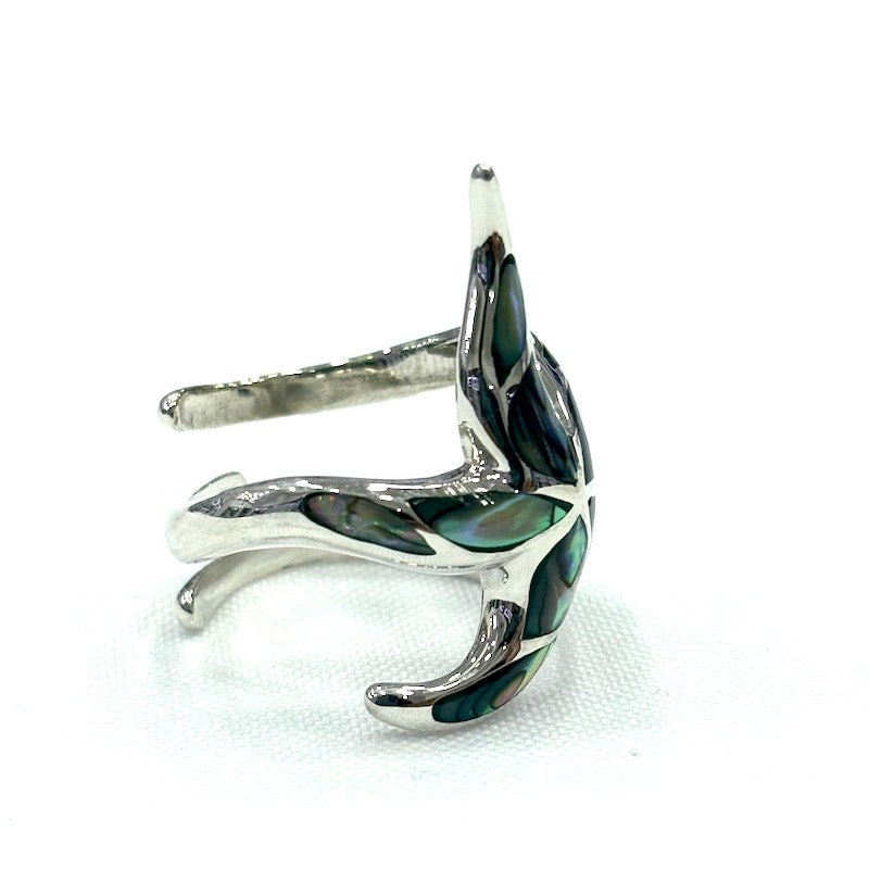 Unique Starfish Abalone Shell Ring