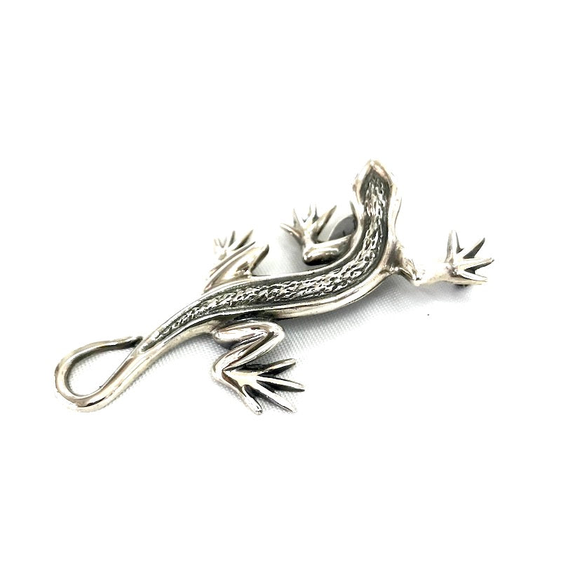 Silver Gecko Design Pendant-Pin
