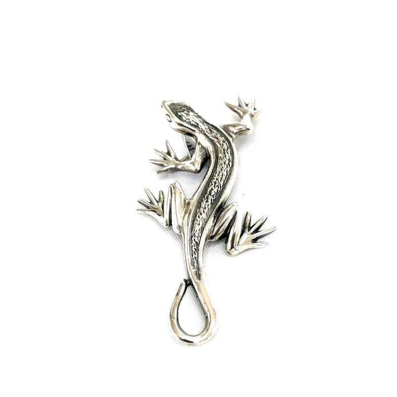 Silver Gecko Design Pendant-Pin