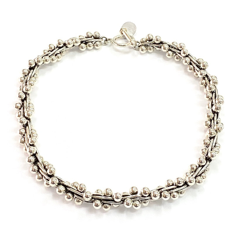 Elegant Silver Pearls Design Necklace