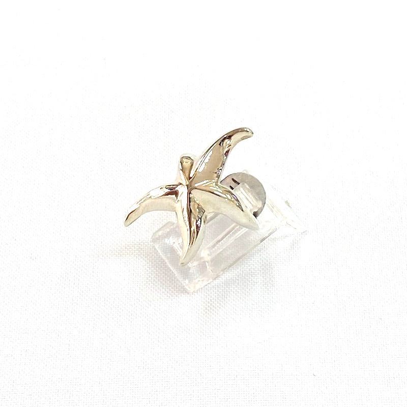 Beautiful Plain Silver Starfish Design Ring