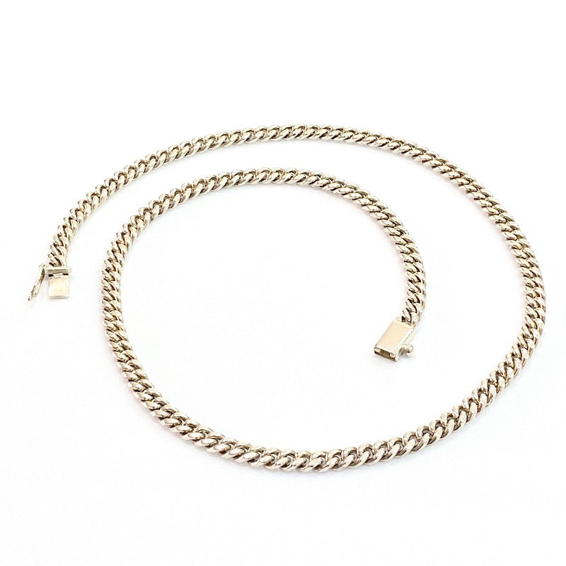 Stylish Cuban Link Silver Chain