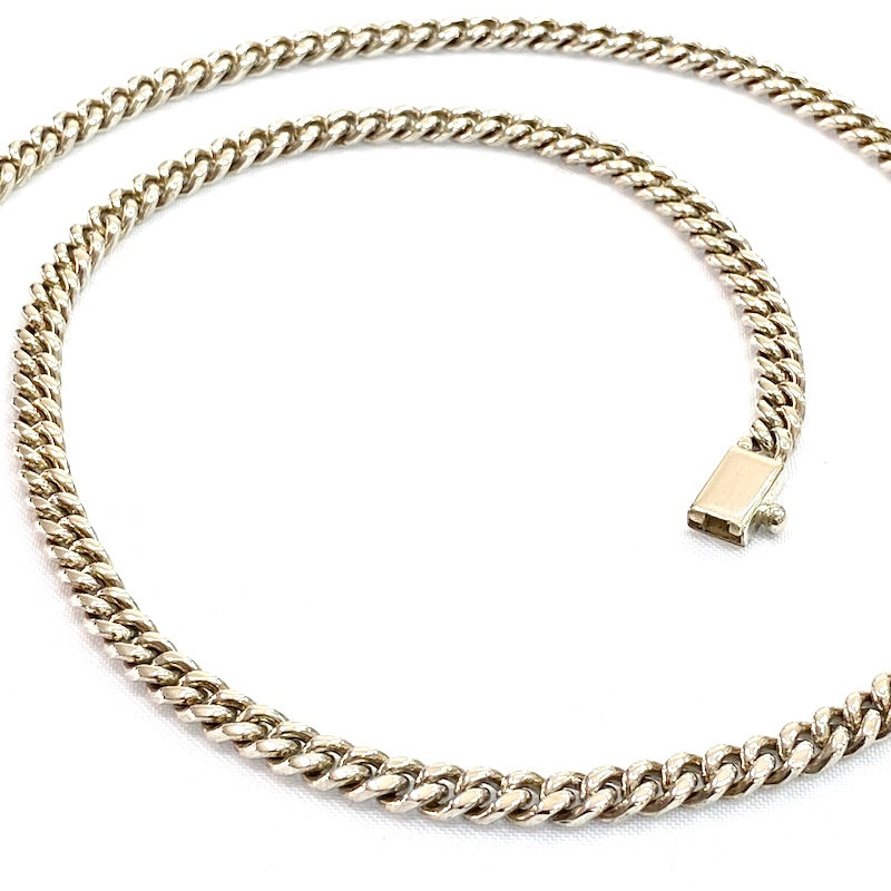 Stylish Cuban Link Silver Chain