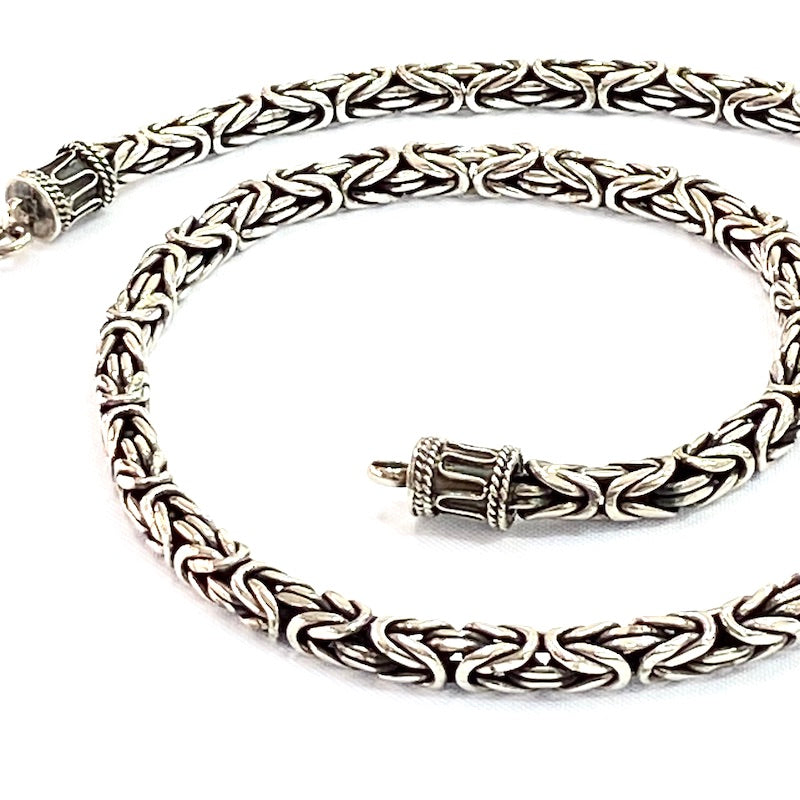 Striking Bali Style Link Silver Chain