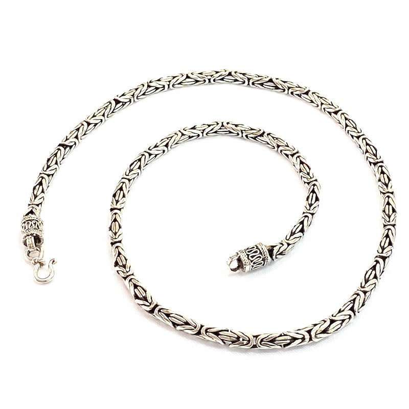 Striking Bali Design Silver Chain