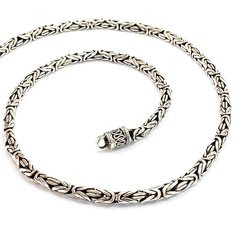 Striking Bali Design Silver Chain