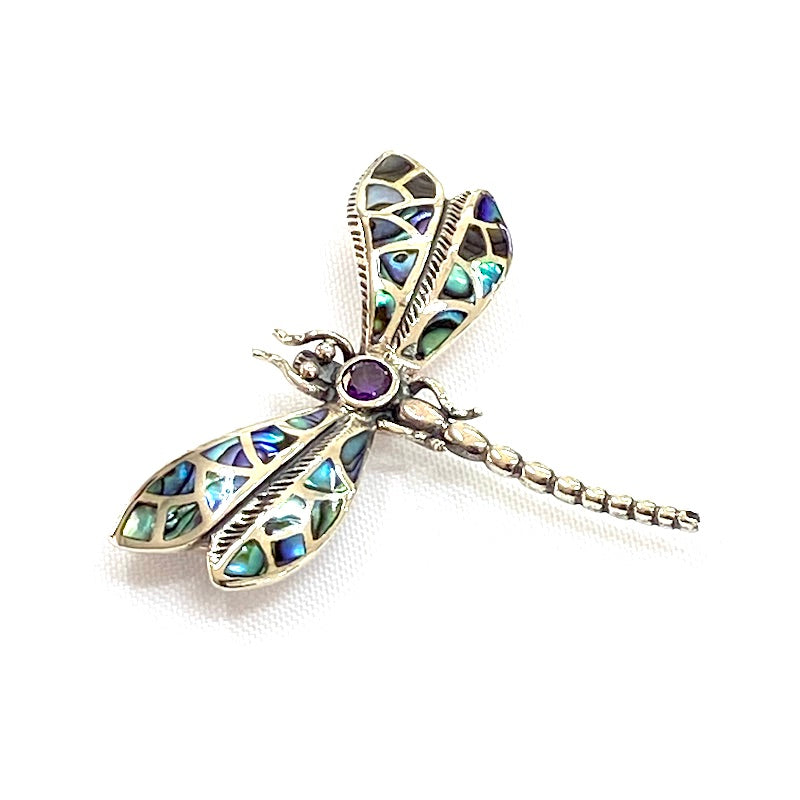 Beautiful Dragonfly Pendant with Abalone Shell