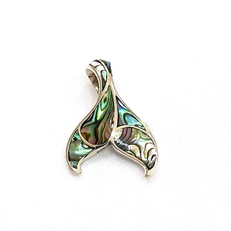 Abalone Shell Whale Tail Design Pendant
