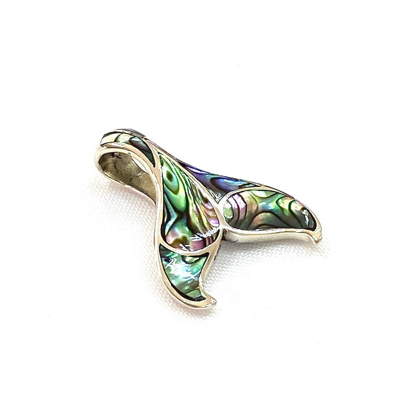 Abalone Shell Whale Tail Design Pendant
