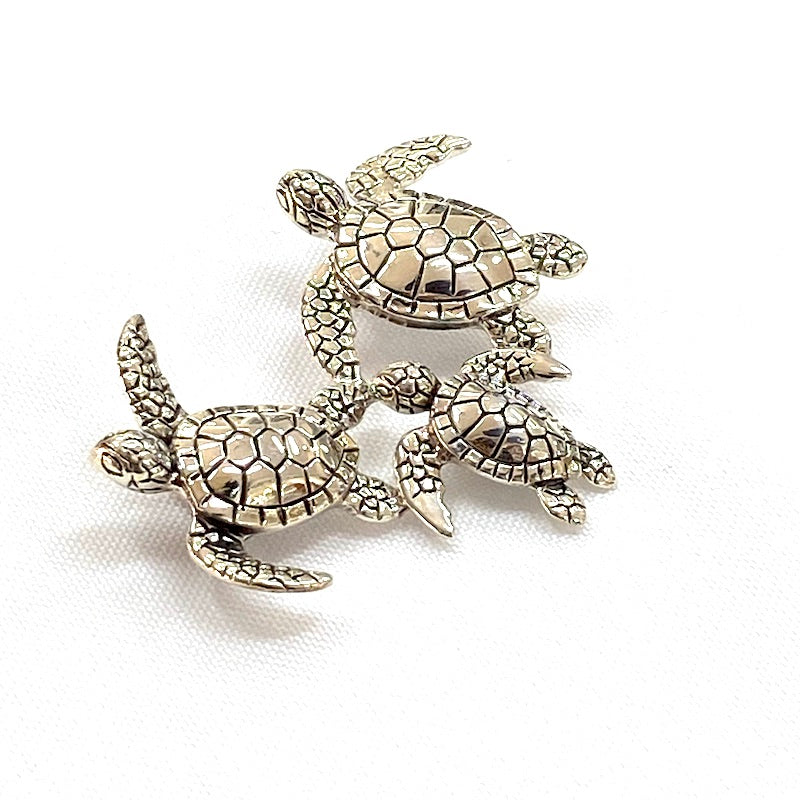 10-Pack Large Sea Turtle Charms - Antique Silver Finish Pendants For Jewelry (56x38mm)