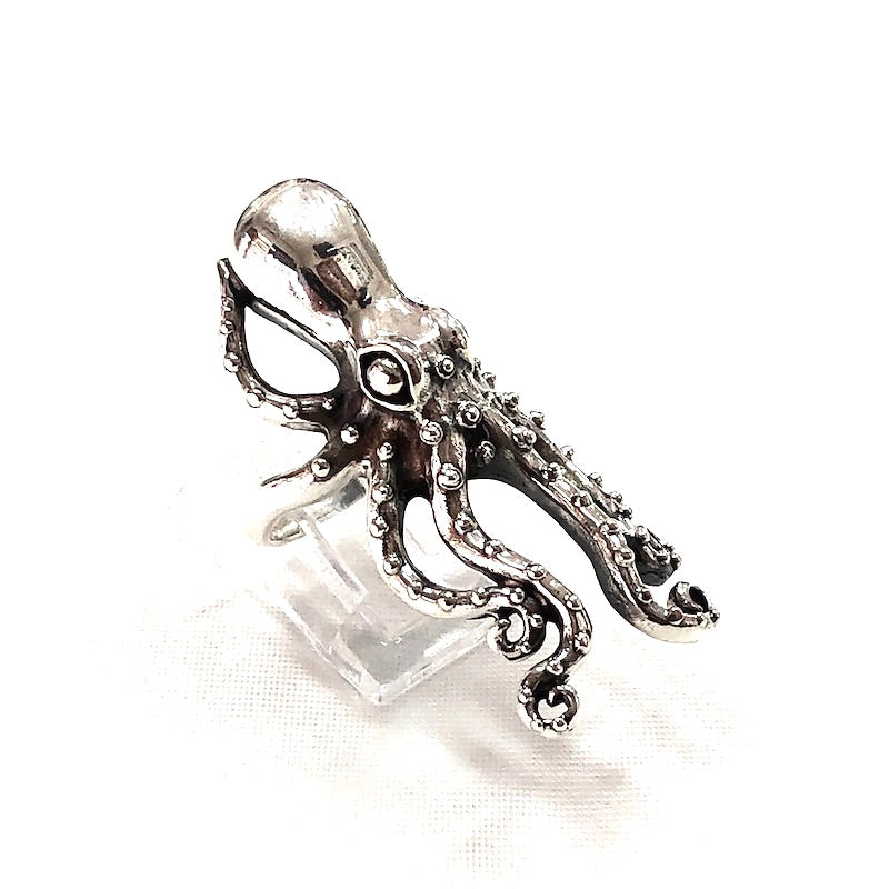 Gorgeous Octopus Silver Ring