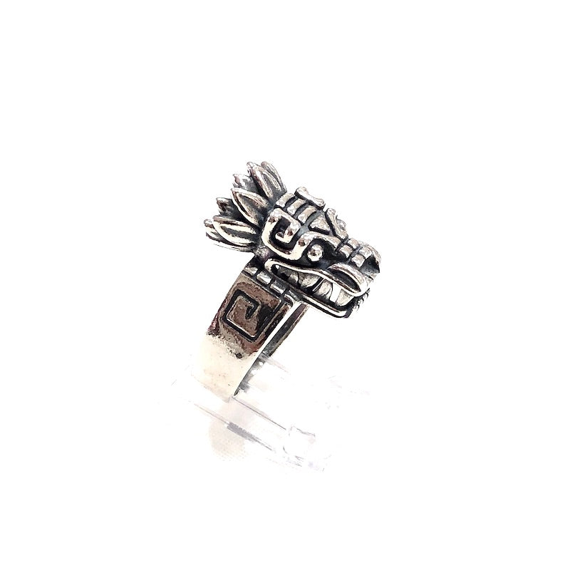 Aztec Quetzalcoatl Silver Ring