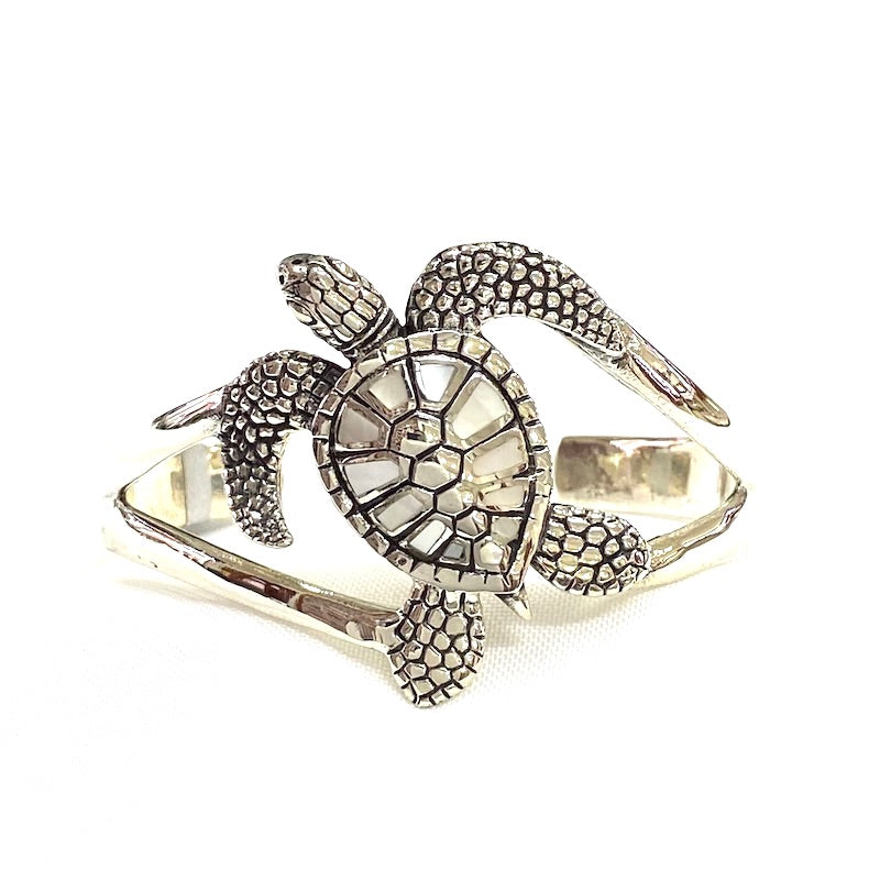 Mother of Pearl Turtle Cuff Bracelet