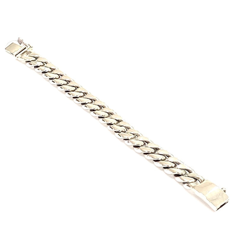 Sturdy Curb Link Silver Bracelet