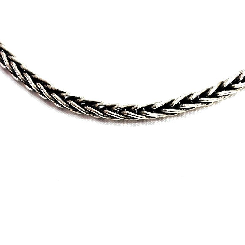 Sturdy Braided Style Silver Chain