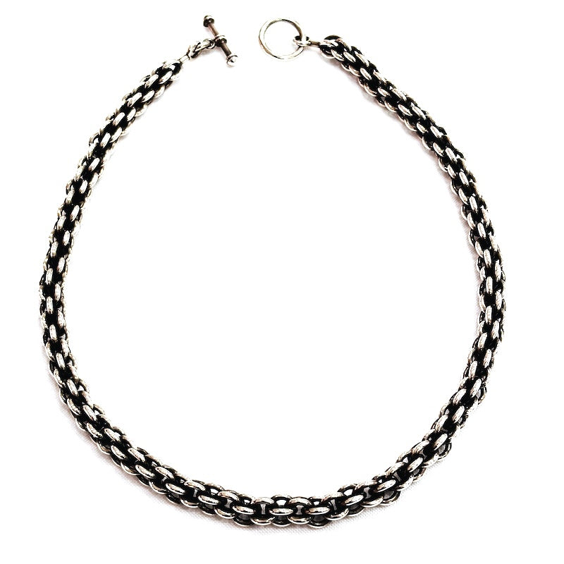 Braided-Rings Design Silver Chain