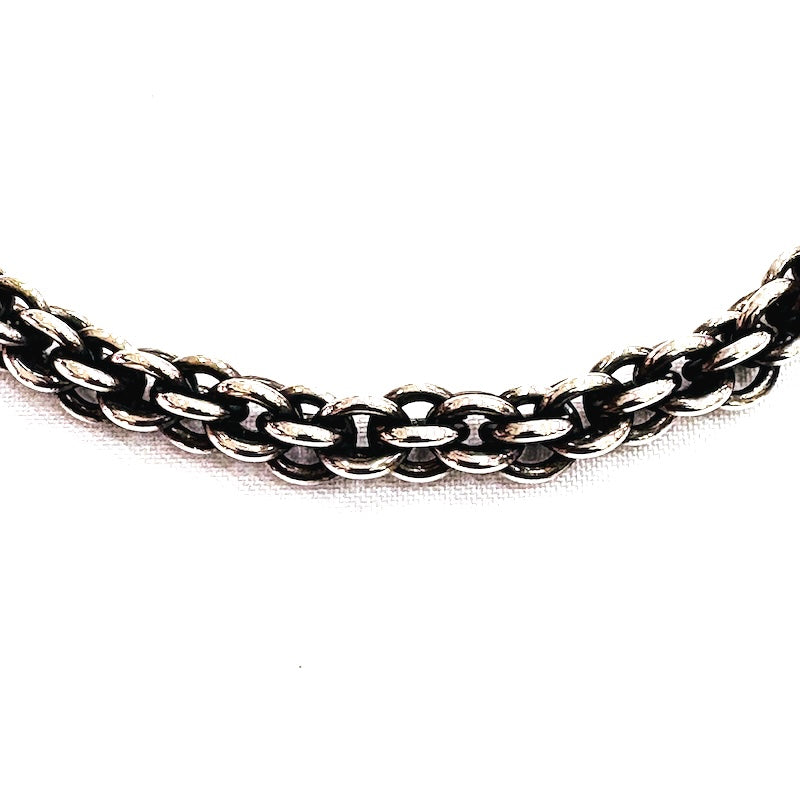 Braided-Rings Design Silver Chain