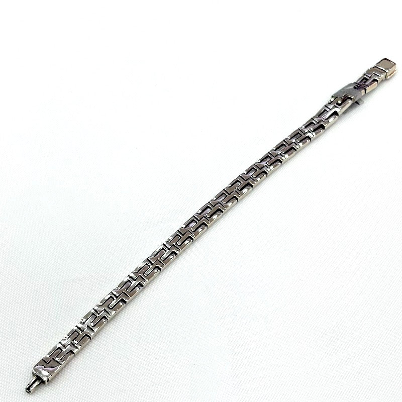 Elegant Flat Links Design Silver Set