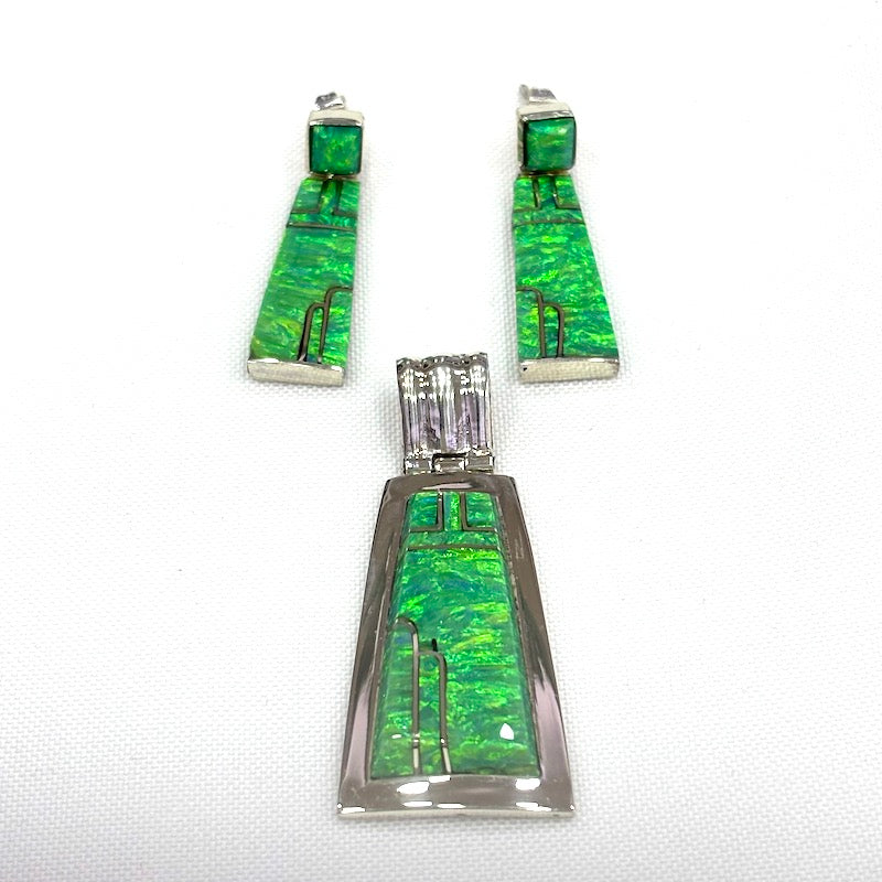 Gorgeous Green Opal 3 Piece Set