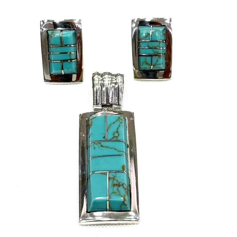 Beautiful Turquoise & Silver 3 Piece Set