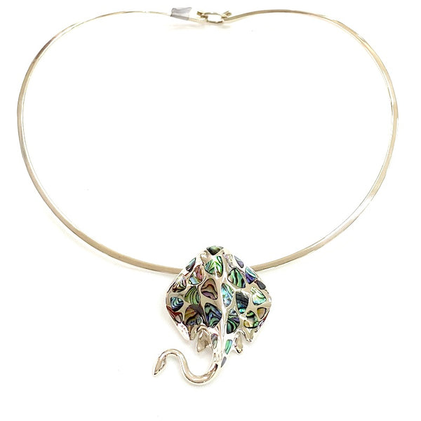 Abalone Shell Circle Pendant Necklace - O Yeah Gifts