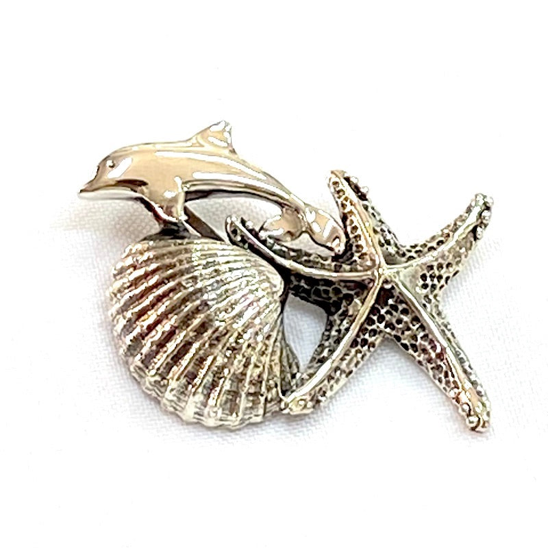 Beautiful Sea Life Silver Pendant