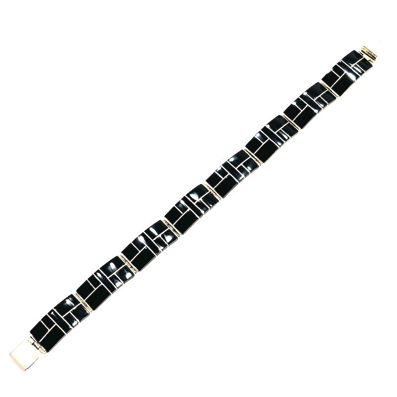 Elegant Black Onyx Silver Bracelet