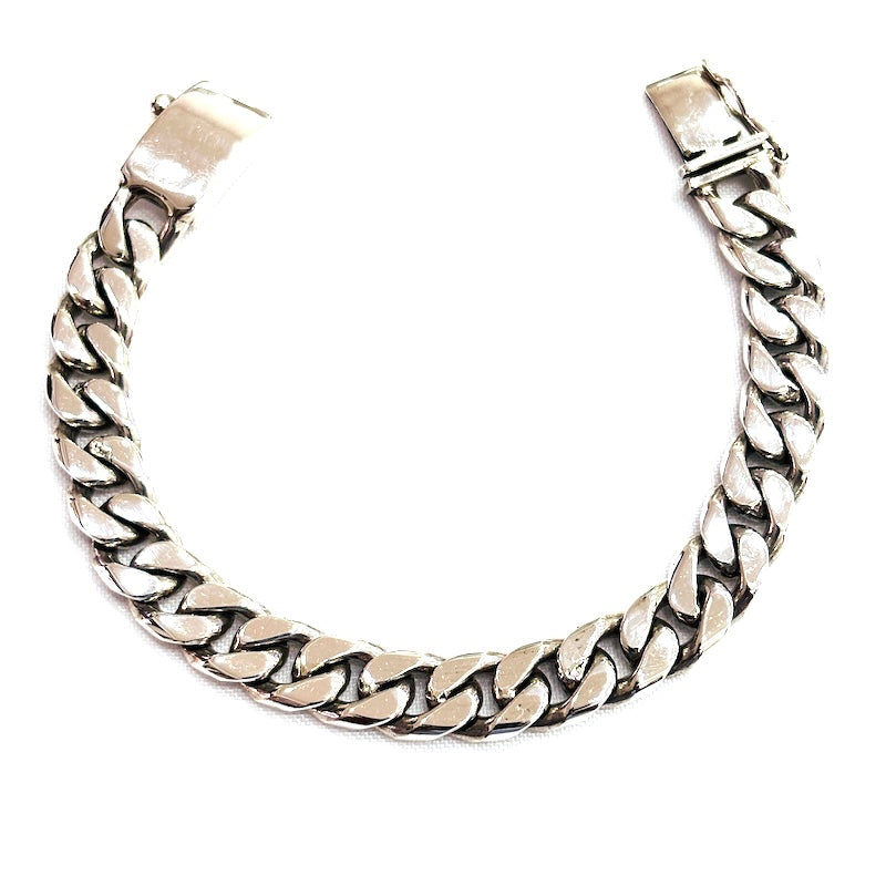 Sturdy Cuban Link Silver Bracelet
