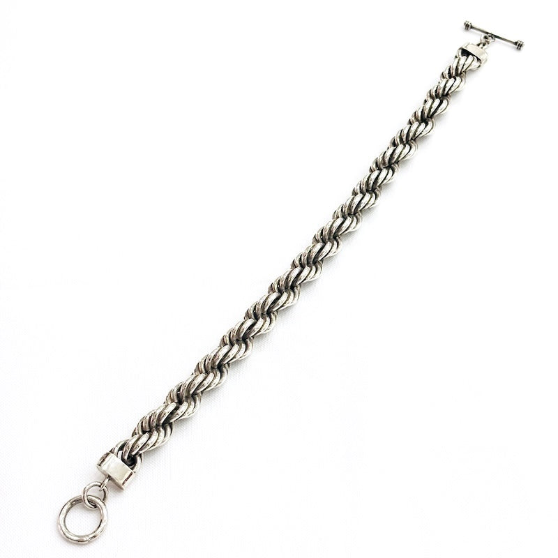 Classic Silver Rope Link Bracelet
