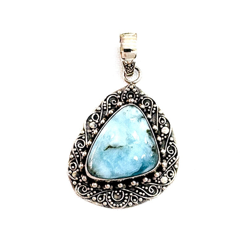 Beautiful Antique Look Larimar Pendant